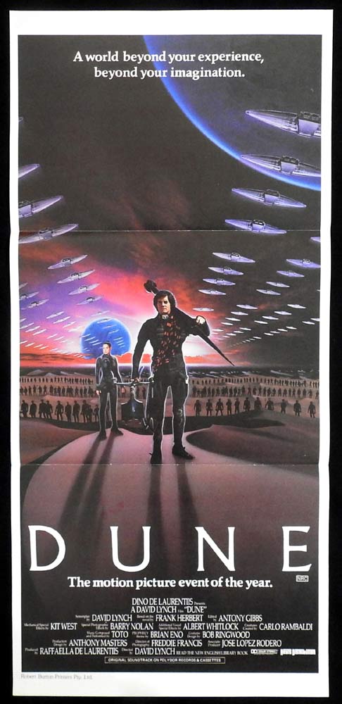DUNE Original Daybill Movie Poster Francesca Annis David Lynch Sci Fi