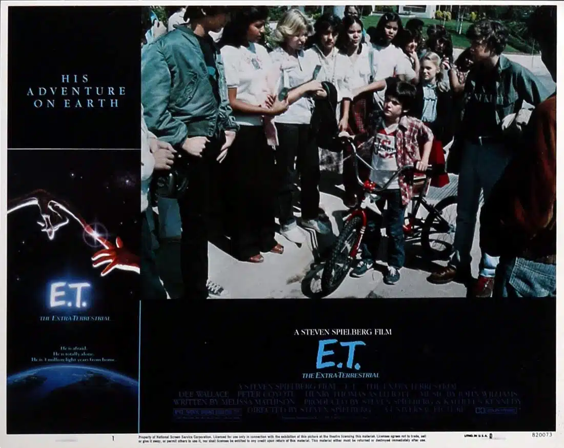 E.T. THE EXTRA TERRESTRIAL Original Lobby Card 1 Dee Wallace Henry Thomas
