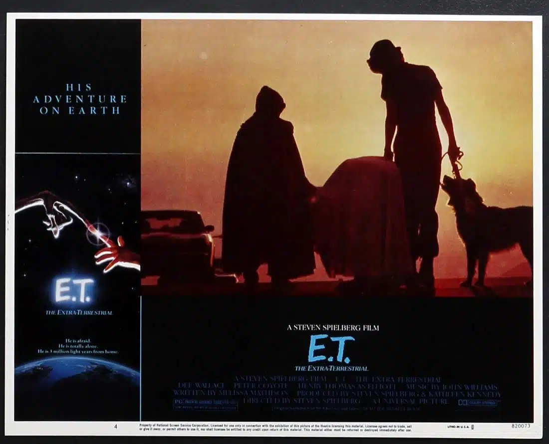 E.T. THE EXTRA TERRESTRIAL Original Lobby Card 4 Dee Wallace Henry Thomas