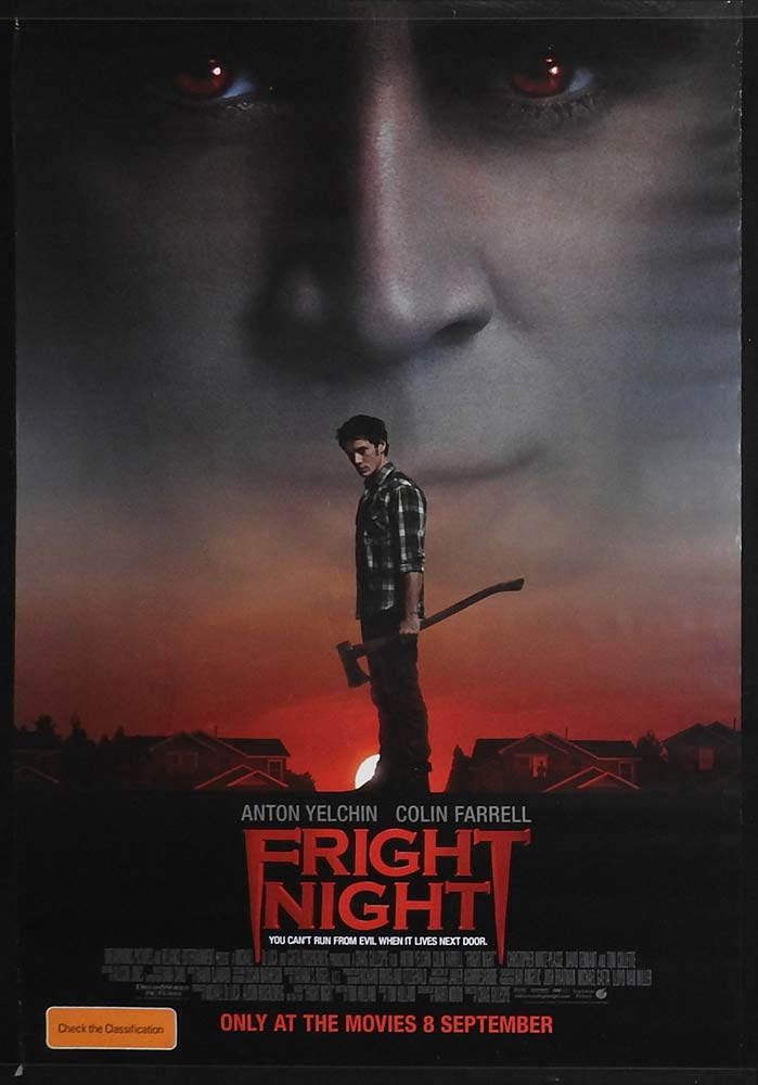 FRIGHT NIGHT Original Australian DS One Sheet Movie poster Anton Yelchin Colin Farrell