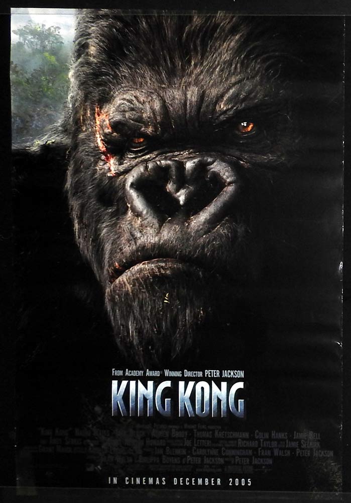 KING KONG Original One Sheet Movie poster Naomi Watts Jack Black Adrien Brody