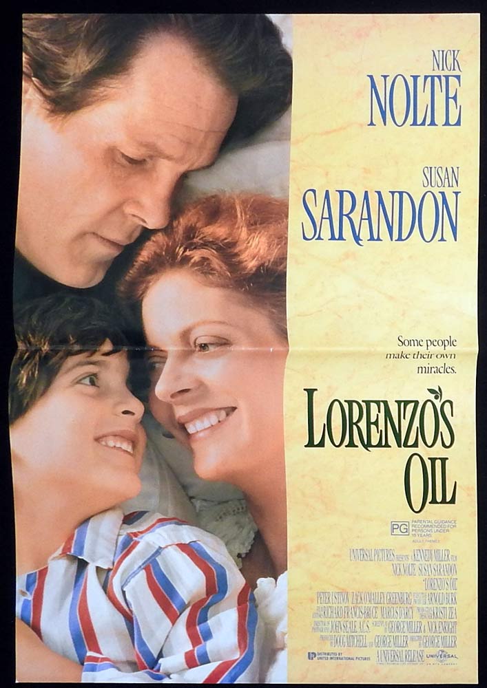 LORENZO’S OIL Original Daybill Movie Poster Nick Nolte Susan Sarandon