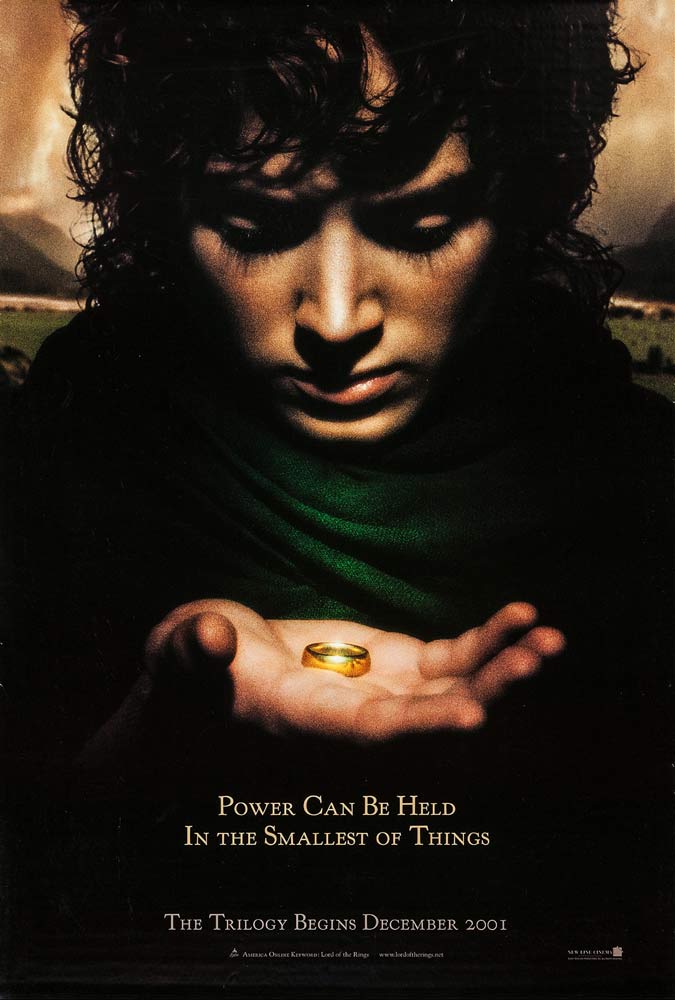 LORD OF THE RINGS FELLOWSHIP OF THE RING Original DS INT One Sheet Movie Poster Power