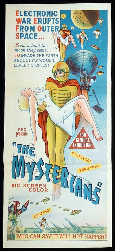 THE MYSTERIANS Daybill Movie poster Alien Invasion Ishiro Honda Sci Fi
