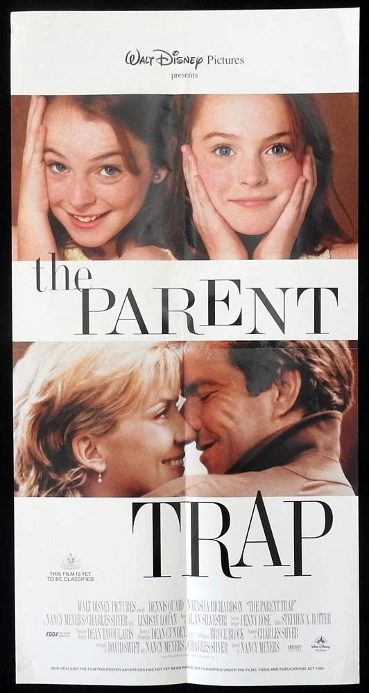 THE PARENT TRAP Original Daybill Movie Poster Dennis Quaid Natasha Richardson Lindsay Lohan
