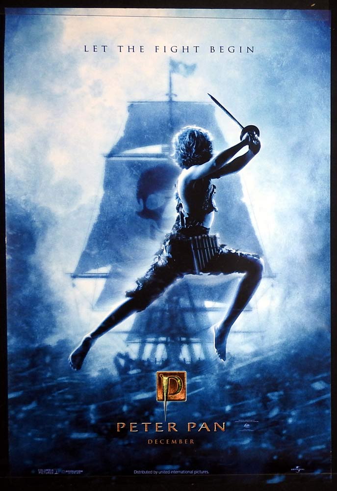 PETER PAN Original DS ADV One Sheet Movie Poster Jeremy Sumpter Jason Isaacs Rachel Hurd-Wood