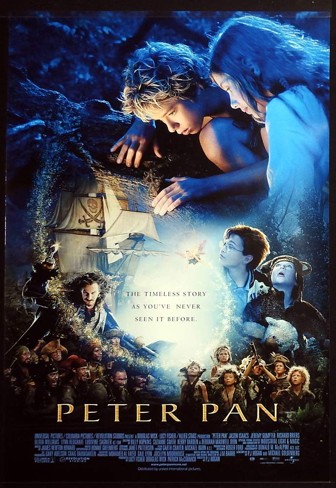 PETER PAN Original DS One Sheet Movie Poster Jeremy Sumpter Jason Isaacs Rachel Hurd-Wood