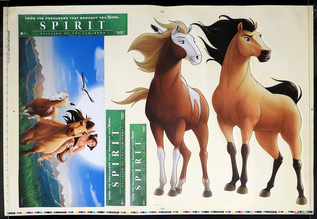 SPIRIT STALLION OF THE CIMARRON Original Printers Proof Sticker Poster Matt Damon A