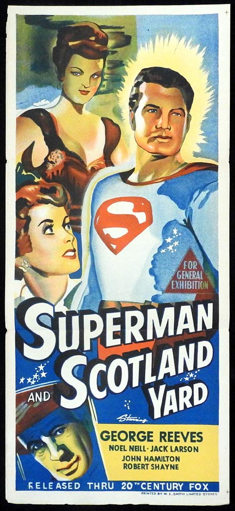 SUPERMAN AND SCOTLAND YARD Original Daybill Movie Poster George Reeves