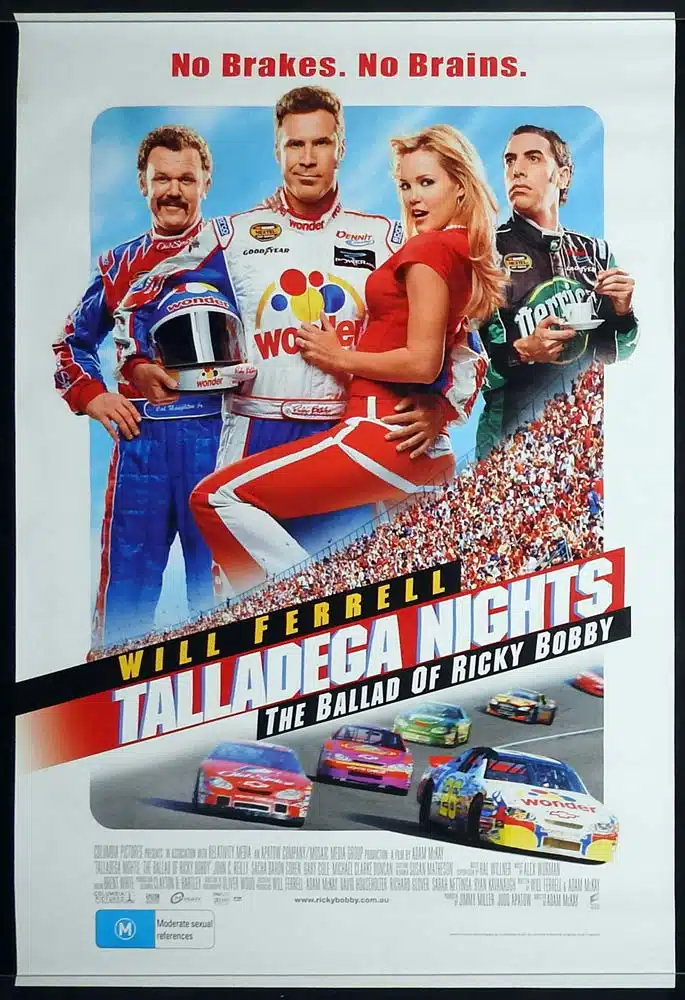 TALLADEGA NIGHTS Original One Sheet Movie poster Will Ferrell John C. Reilly