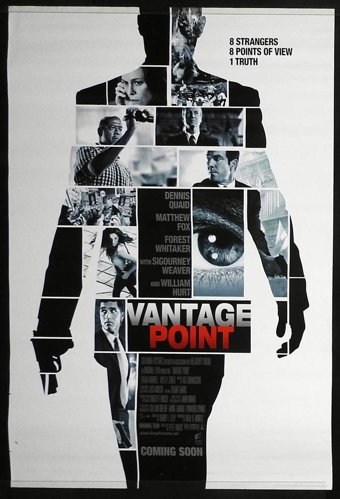 VANTAGE POINT Original One Sheet Movie poster Dennis Quaid Matthew Fox Sigourney Weaver