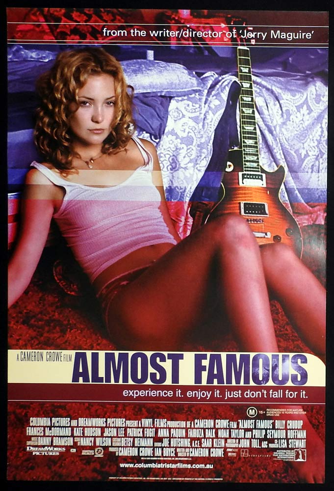 Almost Famous Original One Sheet Movie Poster Patrick Fugit Billy Crudup Kate Hudson Moviemem