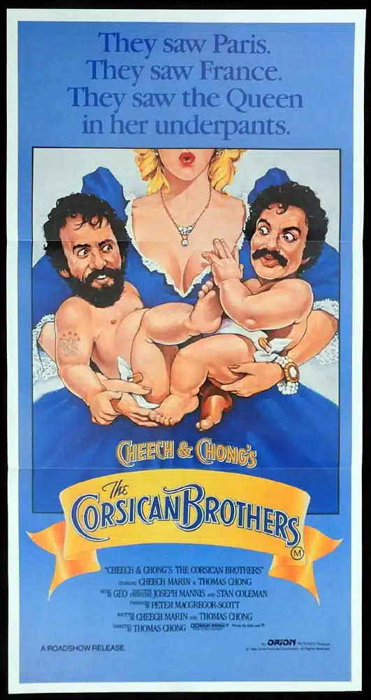 CHEECH AND CHONG’S THE CORSICAN BROTHERS Original Daybill Movie Poster