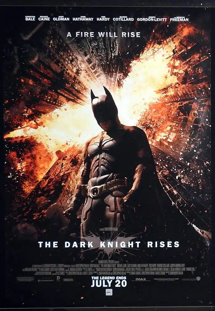 THE DARK KNIGHT RISES Original One Sheet Movie poster Christian Bale BATMAN Michael Caine
