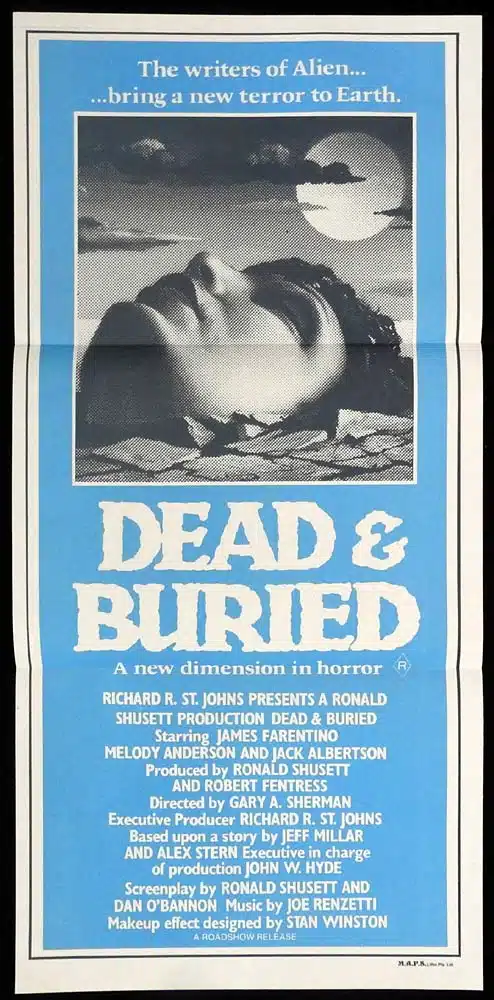DEAD AND BURIED Original Daybill Movie Poster James Farentino Melody Anderson Horror