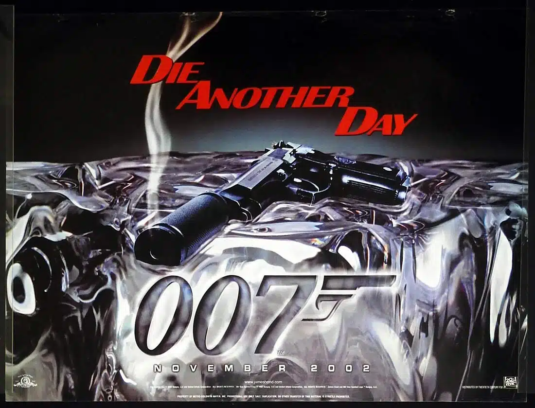 DIE ANOTHER DAY Original ROLLED DS British Quad Movie Poster James Bond Pierce Brosnan