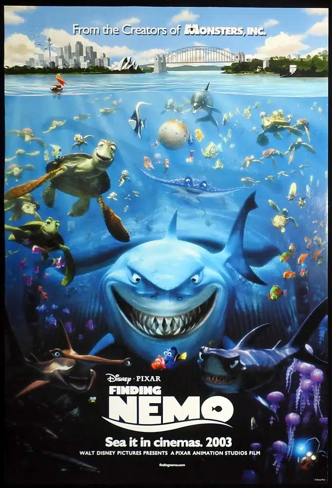 FINDING NEMO Original DS INT One Sheet Movie poster Disney Sydney Harbour Bridge