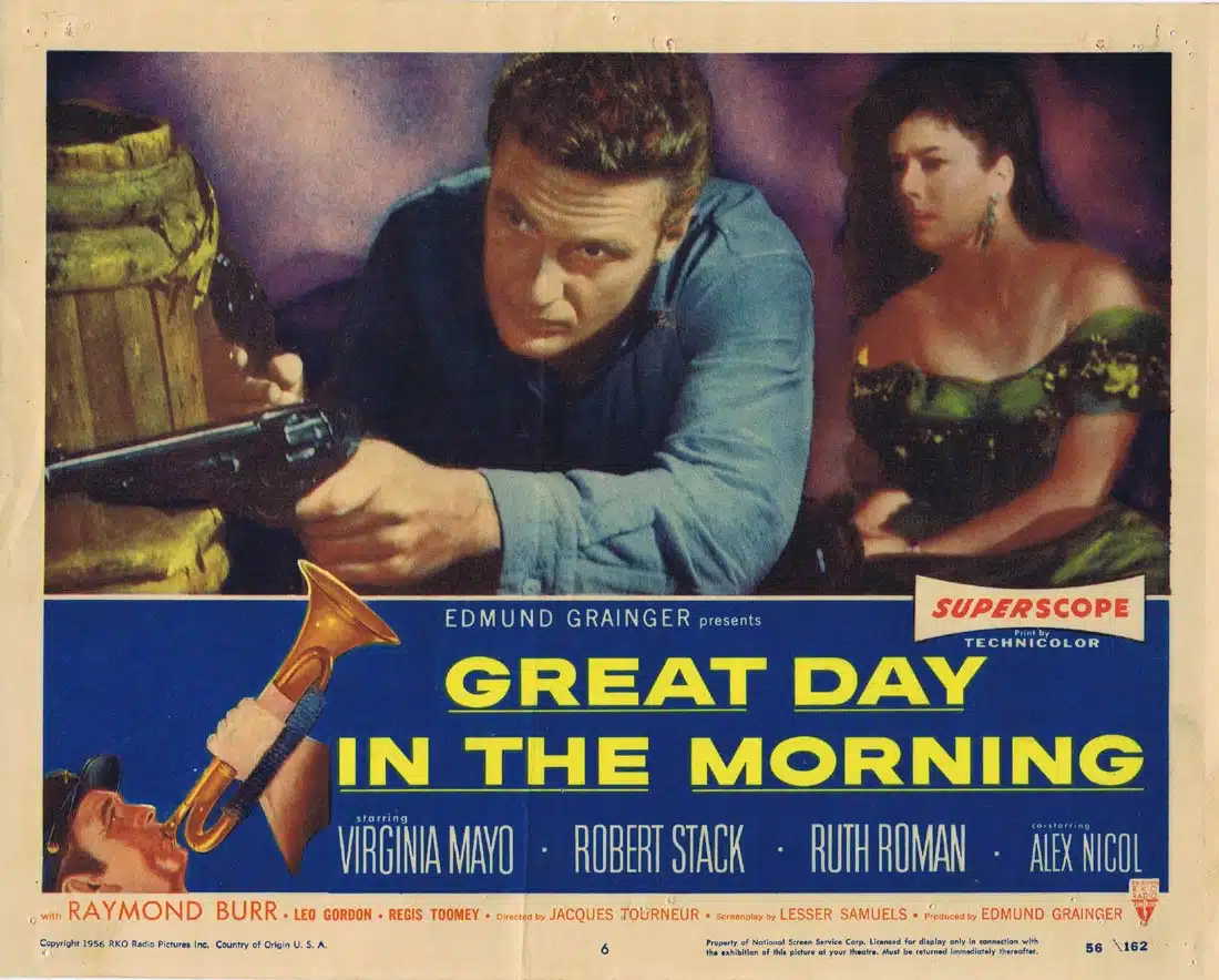 GREAT DAY IN THE MORNING Original Lobby Card 6 Virginia Mayo Robert Stack Jacques Tourneur