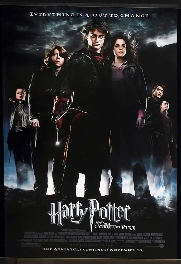 HARRY POTTER AND THE GOBLET OF FIRE Original US ADV One Sheet Movie poster Daniel Radcliffe