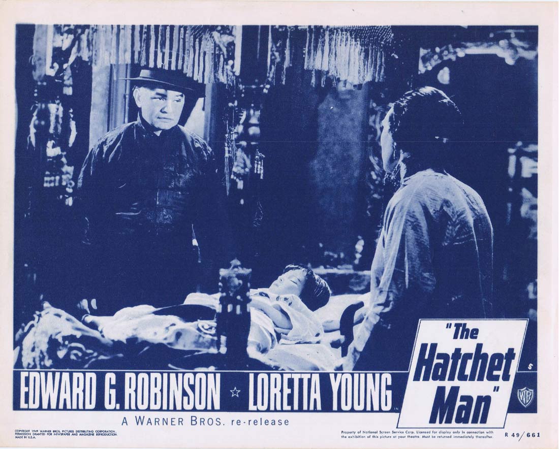 THE HATCHET MAN Original 1949r Lobby Card 5 Edward G. Robinson Loretta Young