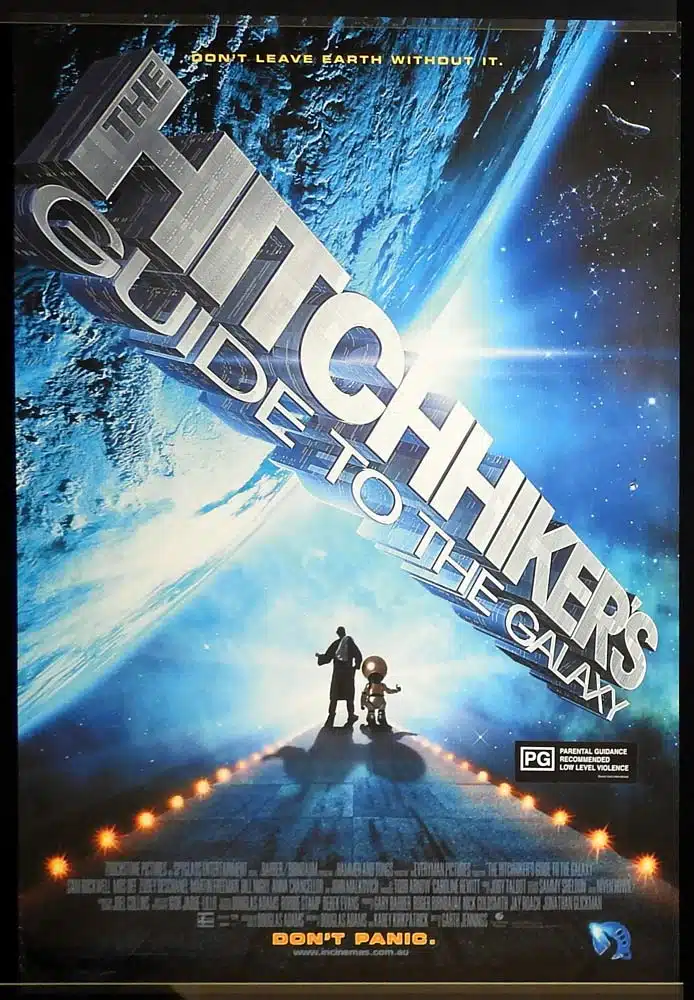 THE HITCHHIKERS GUIDE TO THE GALAXY Original One Sheet Movie poster Martin Freeman