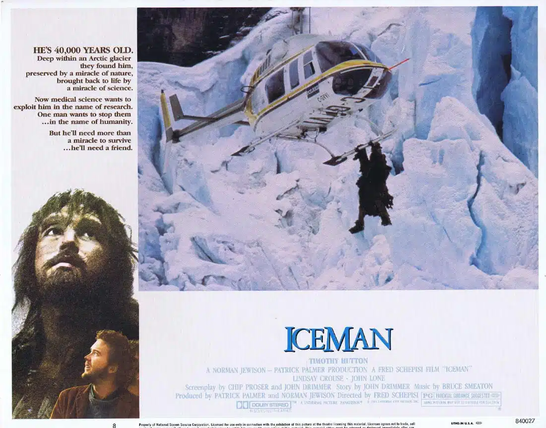ICEMAN Original Lobby card 8 Timothy Hutton Lindsay Crouse John Lone Sci Fi