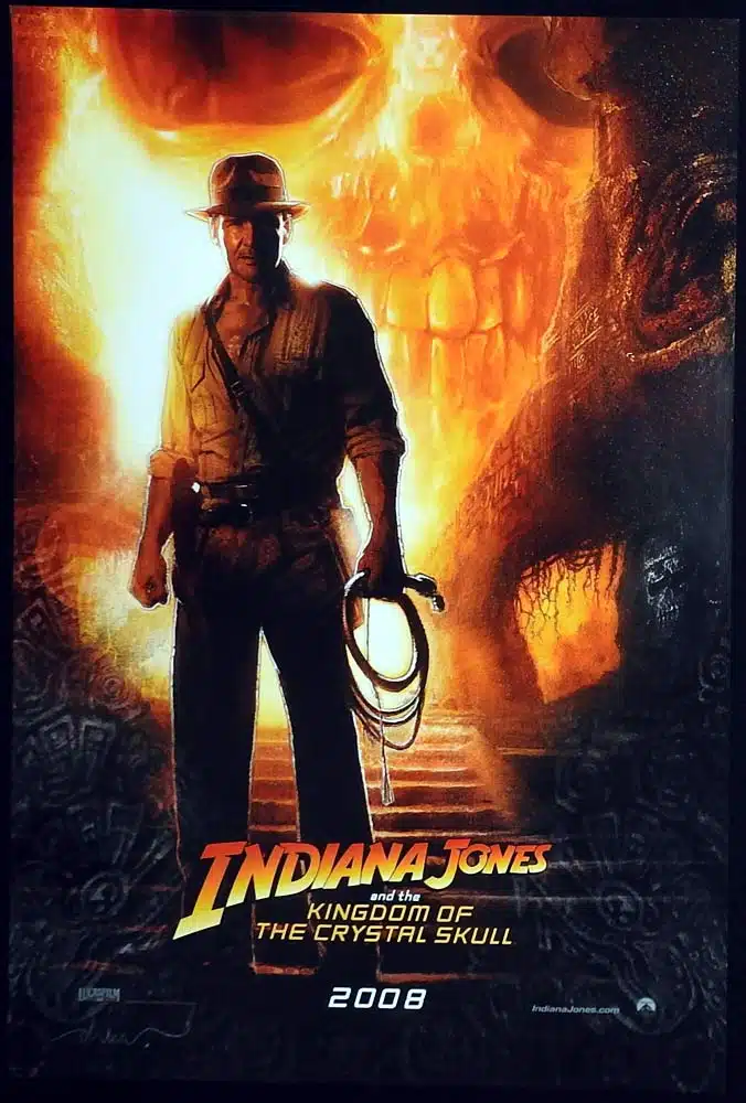 INDIANA JONES AND THE KINGDOM OF THE CRYSTAL SKULL Original US ADV One Sheet Movie poster Harrison Ford