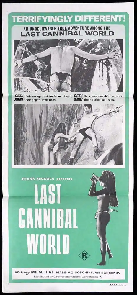 LAST CANNIBAL WORLD aka Jungle Holocaust Original Daybill Movie Poster Me Me Lai