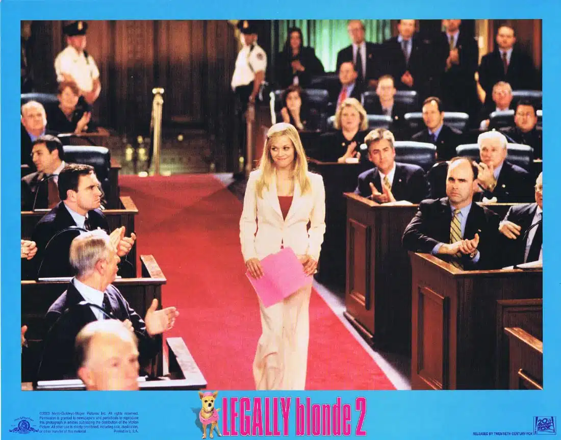 LEGALLY BLONDE 2 Original Lobby Card 1 Reese Witherspoon Sally Field Regina King