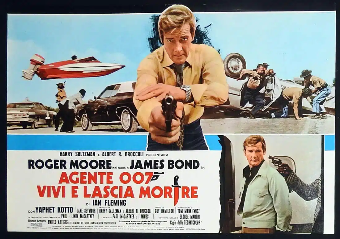 LIVE AND LET DIE Original Italian Photobusta 1 Roger Moore James Bond