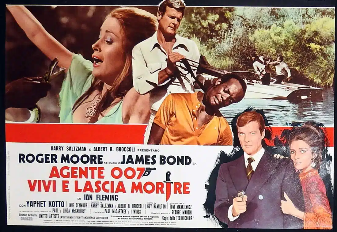 LIVE AND LET DIE Original Italian Photobusta 10 Roger Moore James Bond
