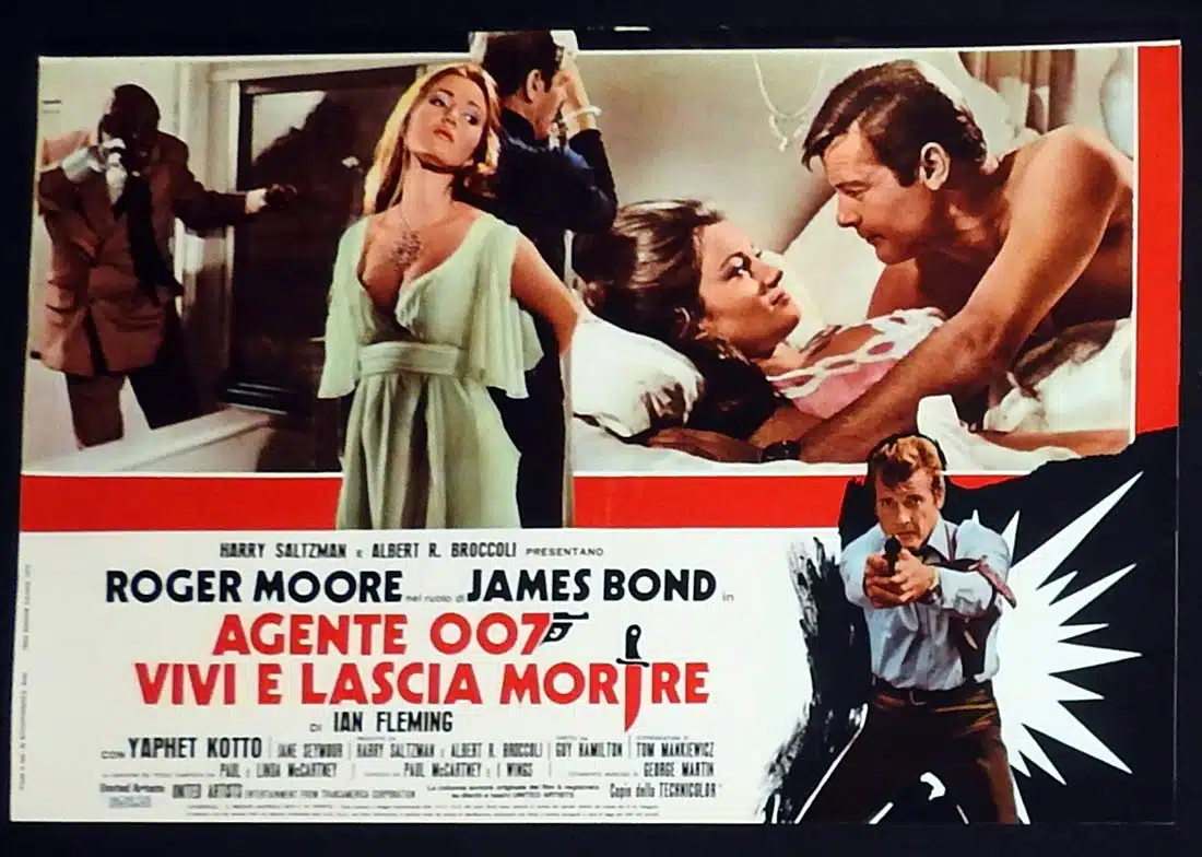 LIVE AND LET DIE Original Italian Photobusta 4 Roger Moore James Bond