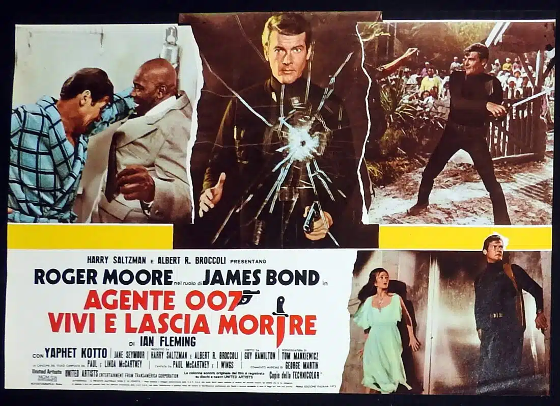 LIVE AND LET DIE Original Italian Photobusta 6 Roger Moore James Bond