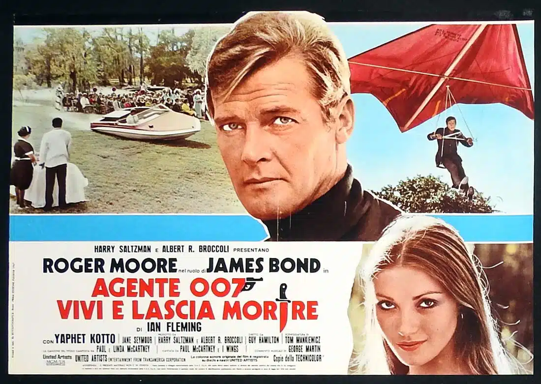LIVE AND LET DIE Original Italian Photobusta 7 Roger Moore James Bond