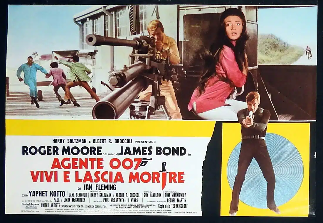 LIVE AND LET DIE Original Italian Photobusta 8 Roger Moore James Bond