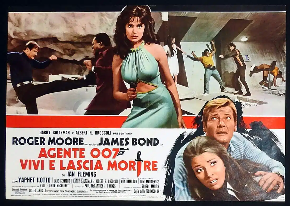 LIVE AND LET DIE Original Italian Photobusta 9 Roger Moore James Bond