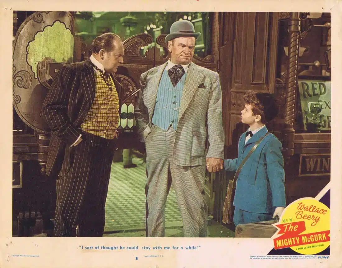 THE MIGHTY McGURK Original Lobby Card 3 Wallace Beery Dean Stockwell 1947