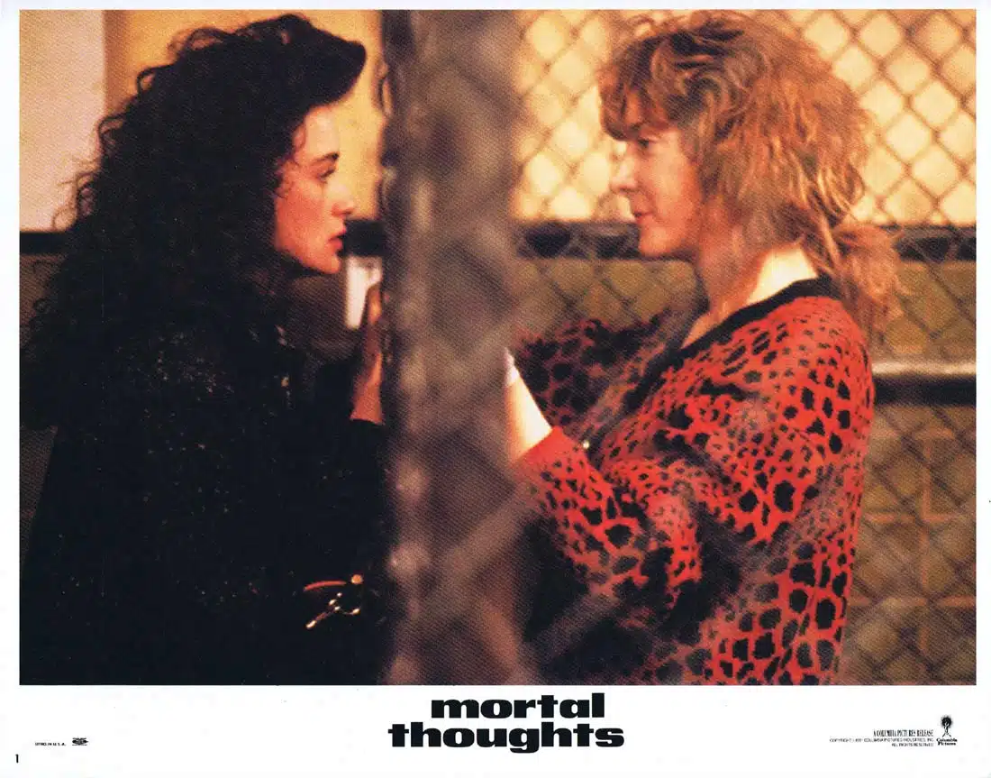 MORTAL THOUGHTS Original US Lobby Card 1 Demi Moore Glenne Headly Bruce Willis