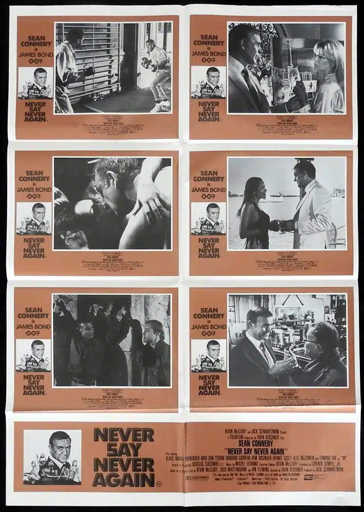 NEVER SAY NEVER AGAIN Original One sheet Movie Poster Sean Connery James Bond