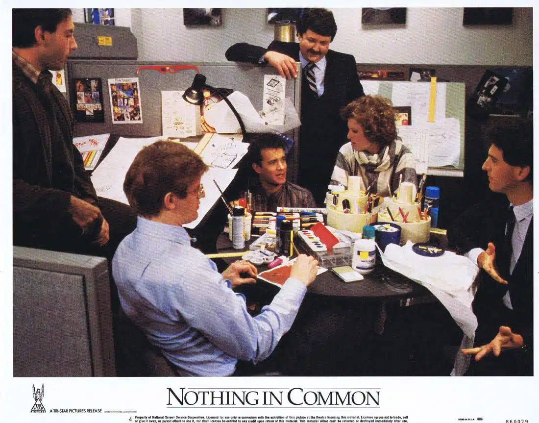 NOTHING IN COMMON Original Lobby card 4 Tom Hanks Jackie Gleason