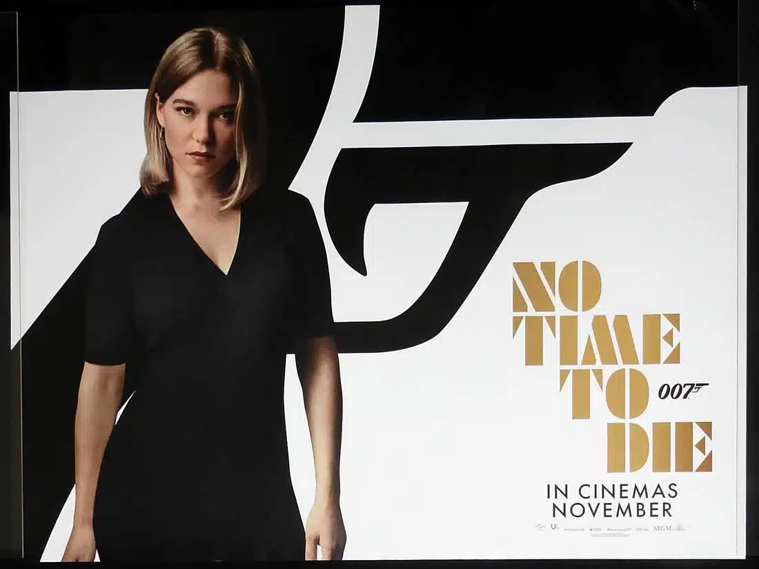 NO TIME TO DIE Original ROLLED ADV DS British Quad Movie Poster James Bond Léa Seydoux