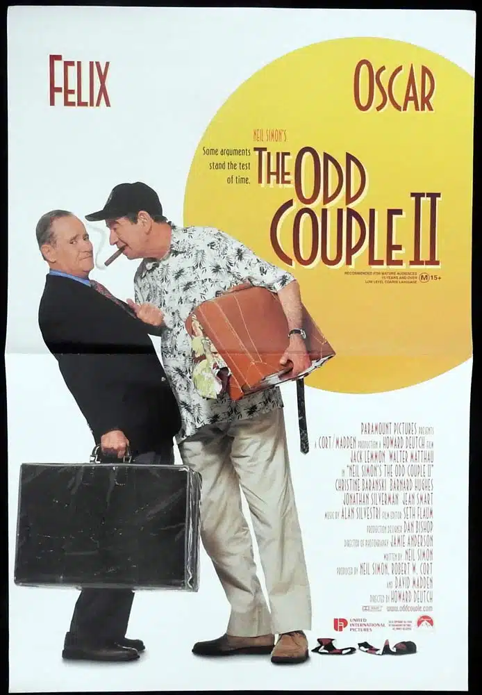 THE ODD COUPLE II Original DS Daybill Movie Poster Jack Lemmon Walter Matthau