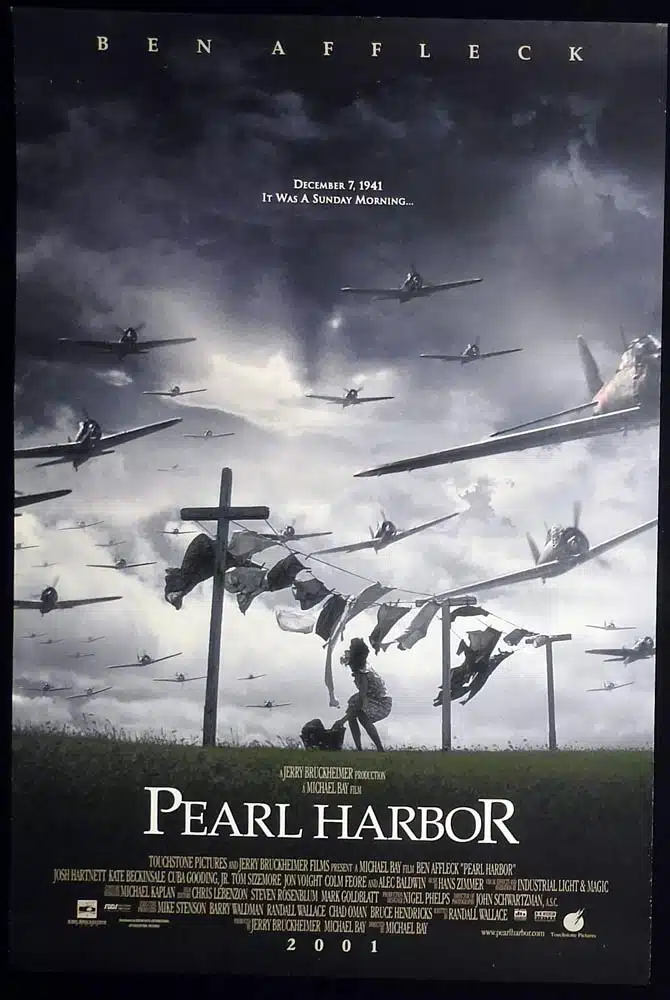 PEARL HARBOR Original INT One Sheet Movie poster Ben Affleck Josh Hartnett Kate Beckinsale Washing