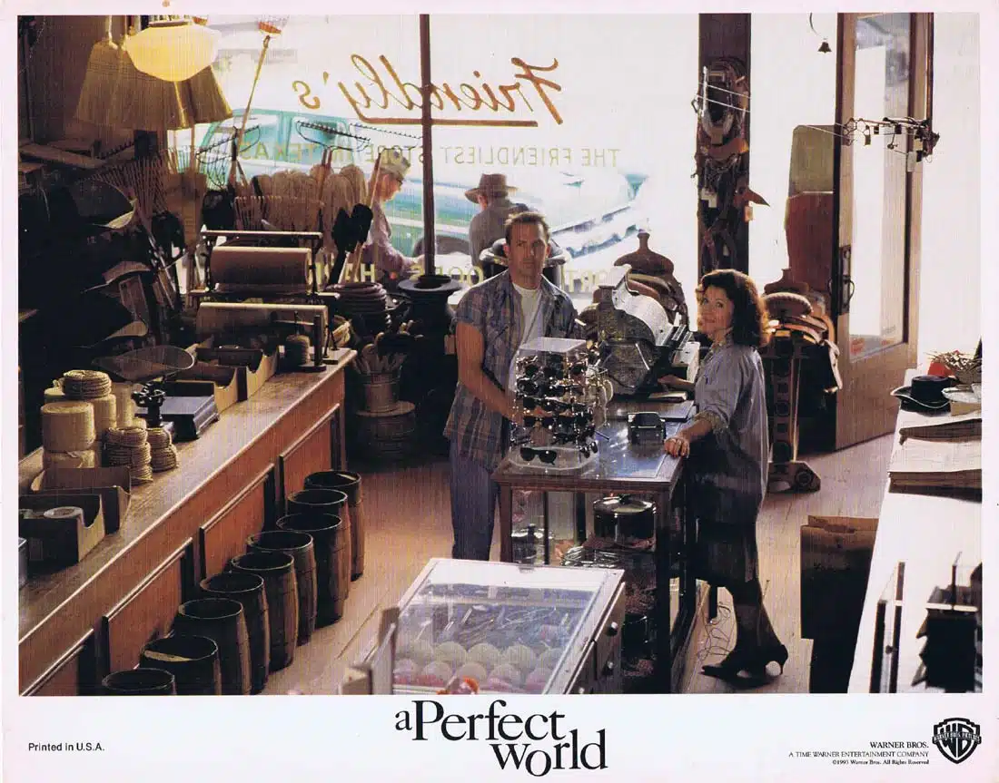 A PERFECT WORLD Original US Lobby Card 2 Kevin Costner Clint Eastwood Laura Dern
