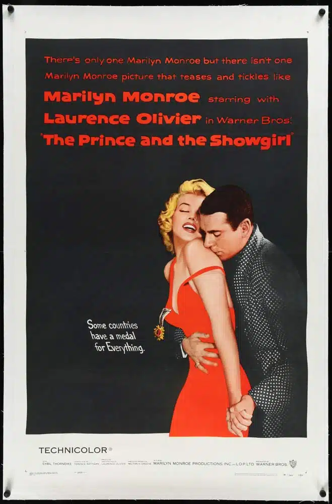 THE PRINCE AND THE SHOWGIRL Original LINEN BACKED One sheet Movie Poster Marilyn Monroe