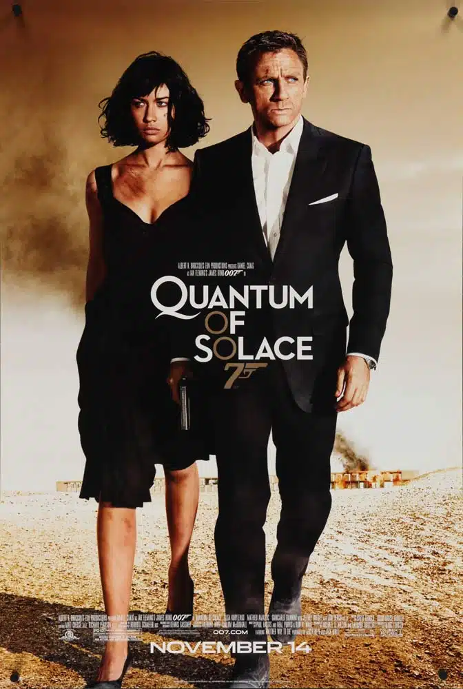 QUANTUM OF SOLACE Original US One Sheet Movie poster Daniel Craig James Bond Nov 14