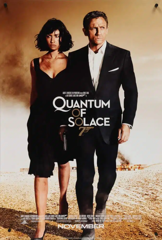 QUANTUM OF SOLACE Original DS US INT One Sheet Movie poster Daniel Craig James Bond No Rating