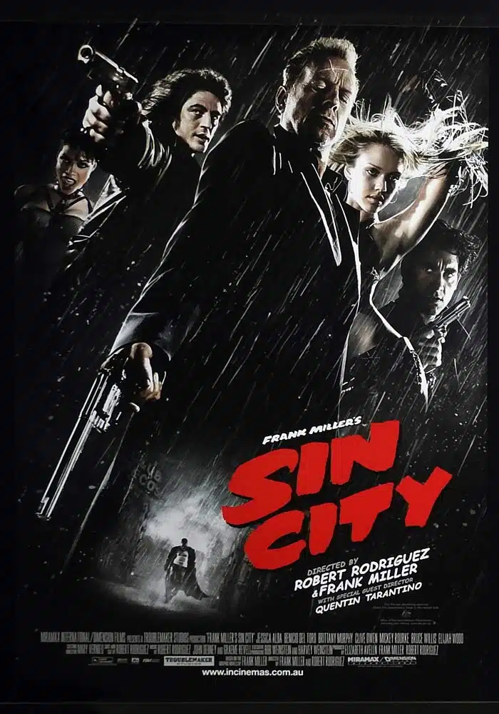 SIN CITY Original DS AUST One Sheet Movie poster Jessica Alba Mickey Rourke Bruce Willis