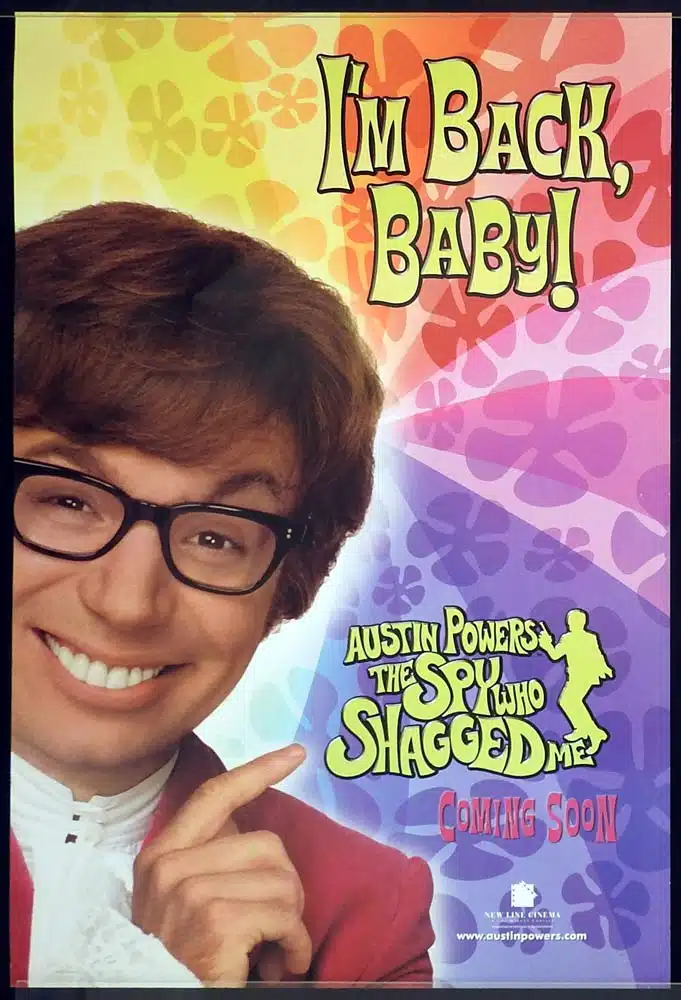 AUSTIN POWERS THE SPY WHO SHAGGED ME Original ADV One Sheet Movie poster Mike Myers