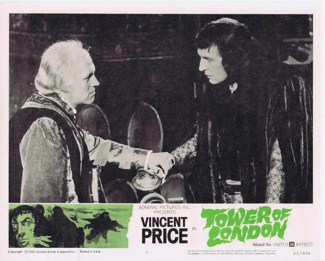 TOWER OF LONDON Original US Lobby Card 7 Vincent Price Michael Pate Roger Corman